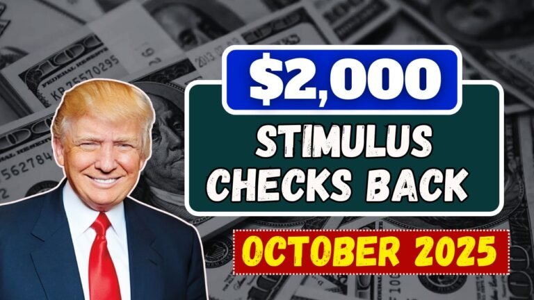 $2,000 Stimulus Checks Back on the Table? Trump’s Bold Proposal Explained