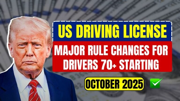 US Driving License Major Rule Changes for Drivers 70+ Starting October 2025