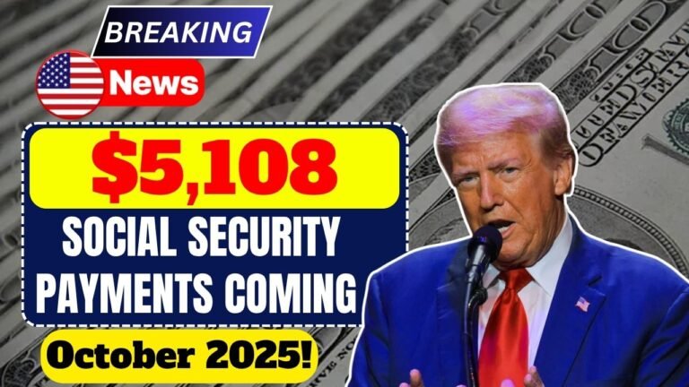 $5,108 Social Security Payments Coming Soon – Two Retiree Groups Set to Receive Checks in October 2025!